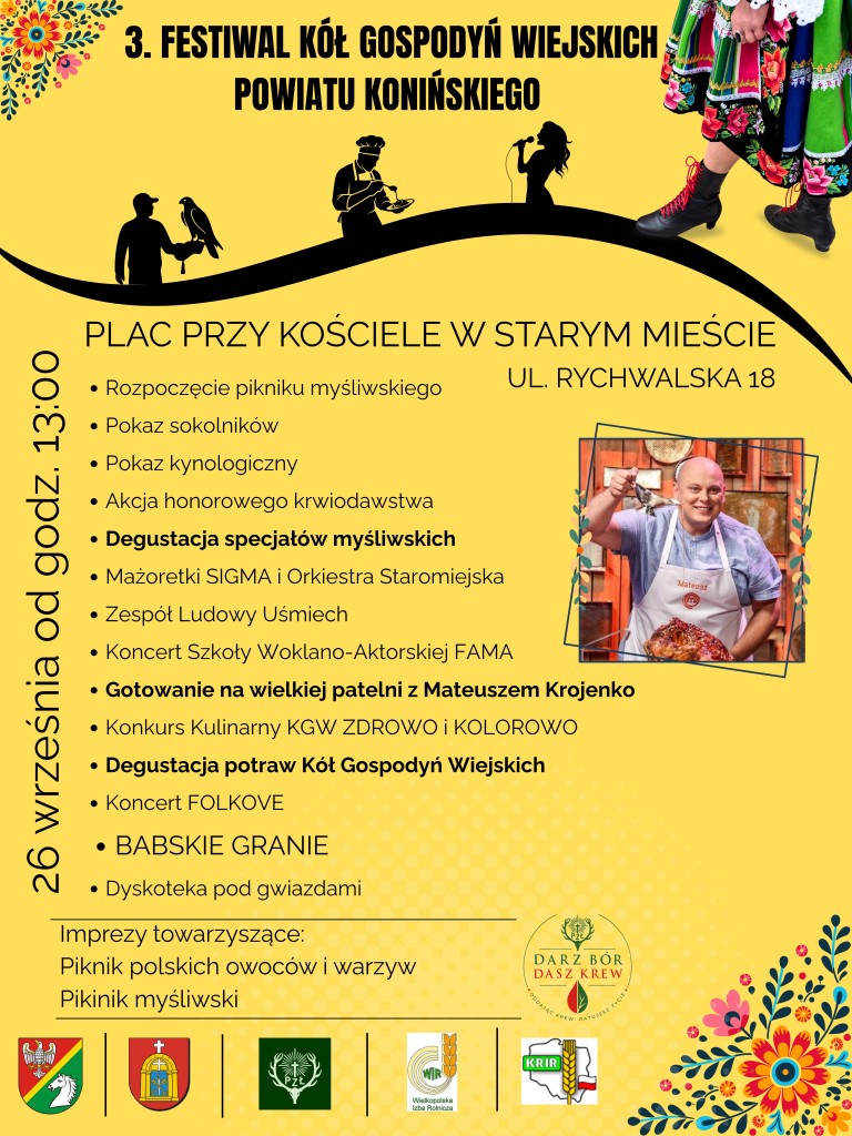 3. Festiwal KGW Powiatu Konińskiego - plakat